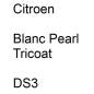 Preview: Citroen, Blanc Pearl Tricoat, DS3.